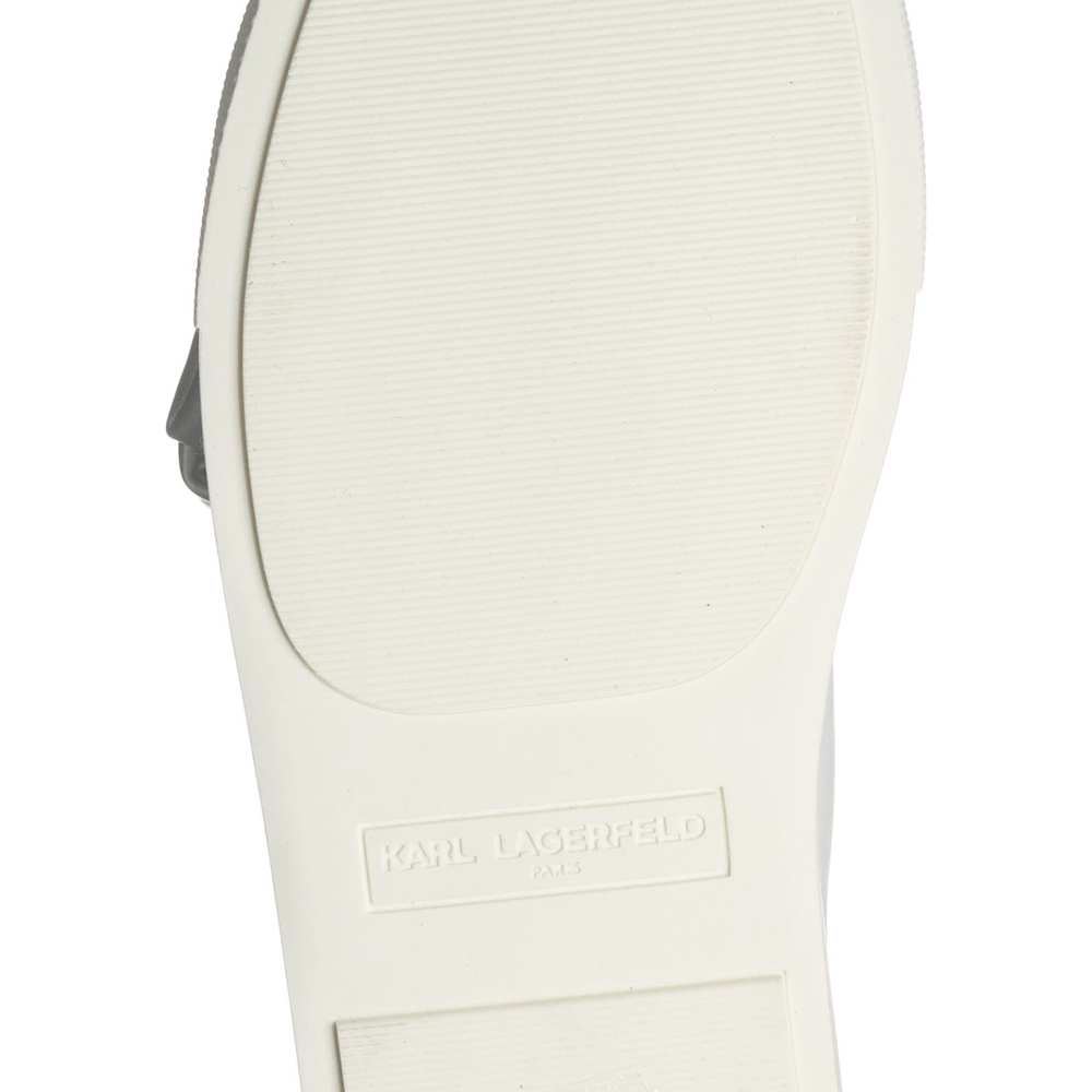Karl Lagerfeld White and Silver Bow Sneakers - Picture 7 of 13